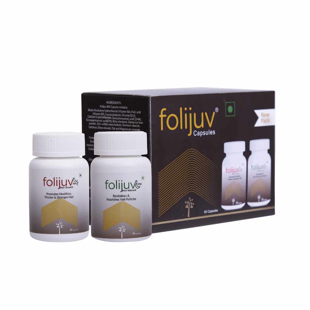 FOLIJUV Hair AM & PM Capsules Promote Healthy Hair Growth – 60 Veg Caps - Image 2